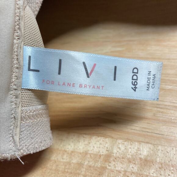 LIVI for Lane Bryant 46DD Max Support Underwire Beige Bra. Pre-Owned - Picture 3 of 12